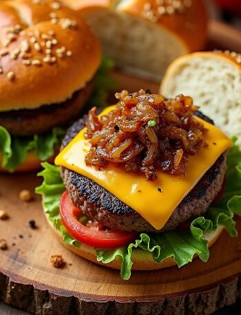 garlicky onion smash burger