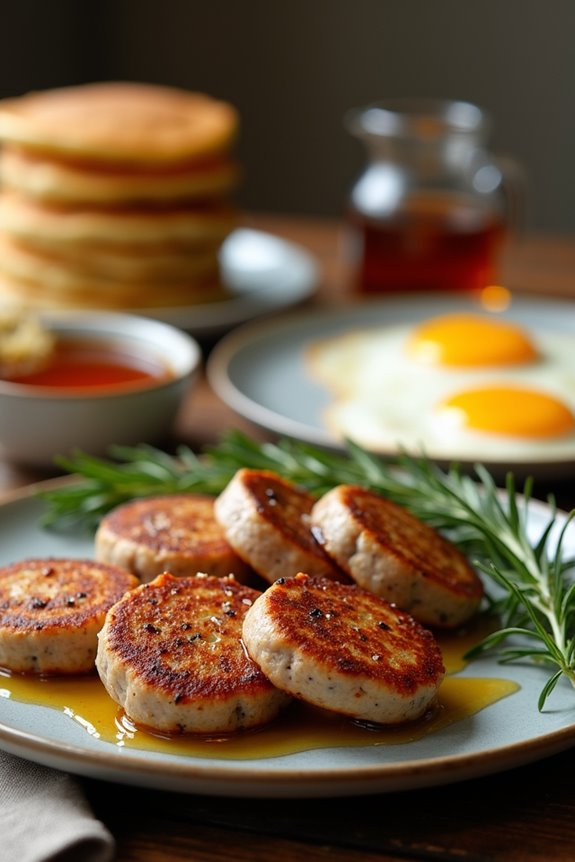 homemade maple rosemary sausage
