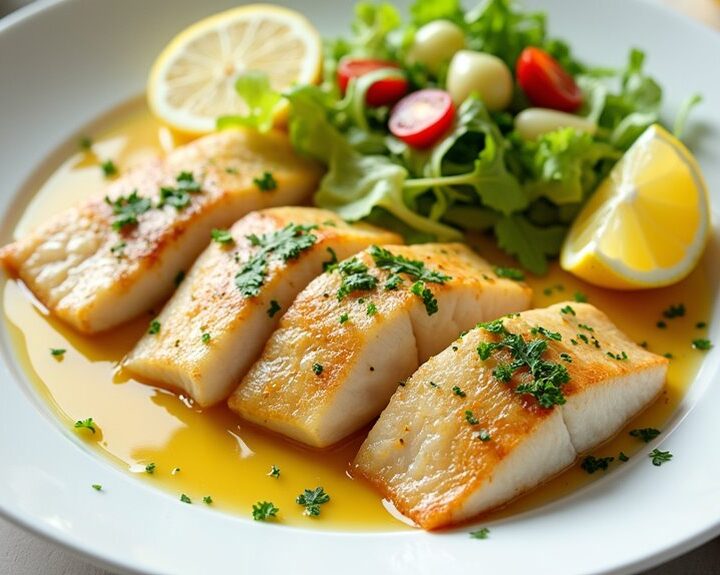 lemon butter tilapia dish