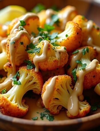 moroccan cauliflower with tahini