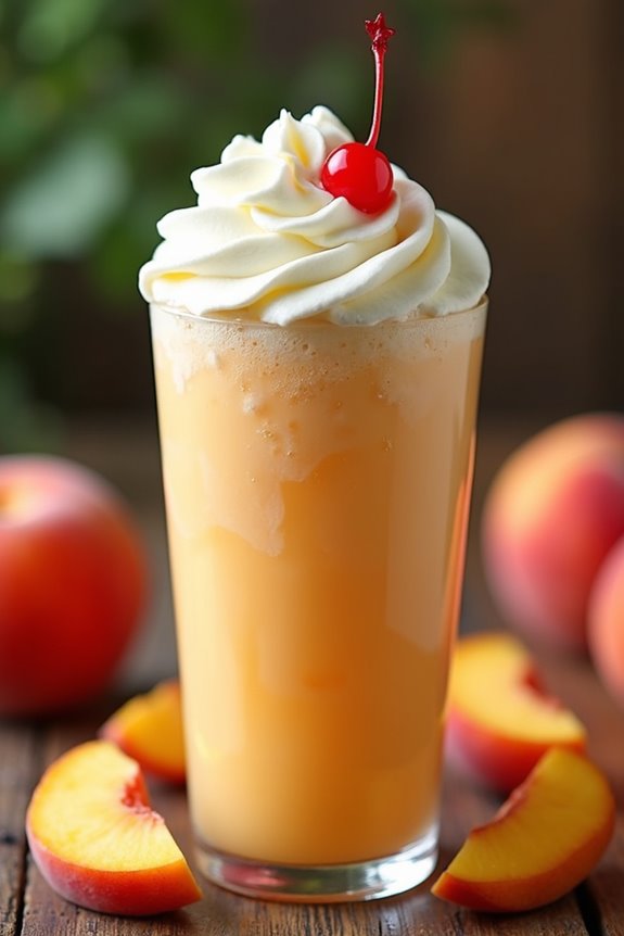 peach milkshake blending instructions