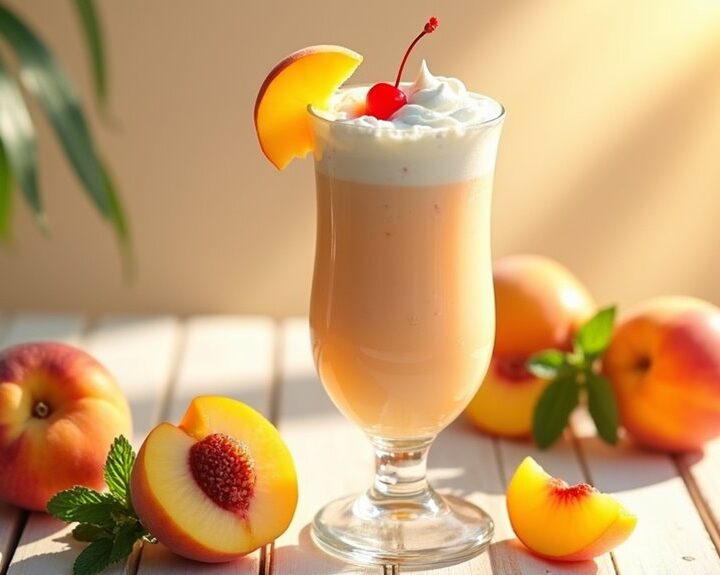 peach milkshake for summer