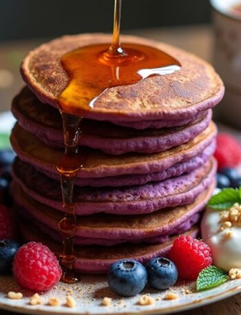 purple sweet potato pancakes