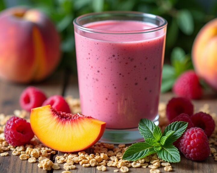 raspberry peach smoothie delight