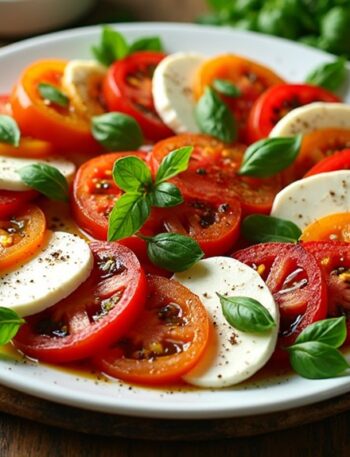 roasted tomato caprese salad