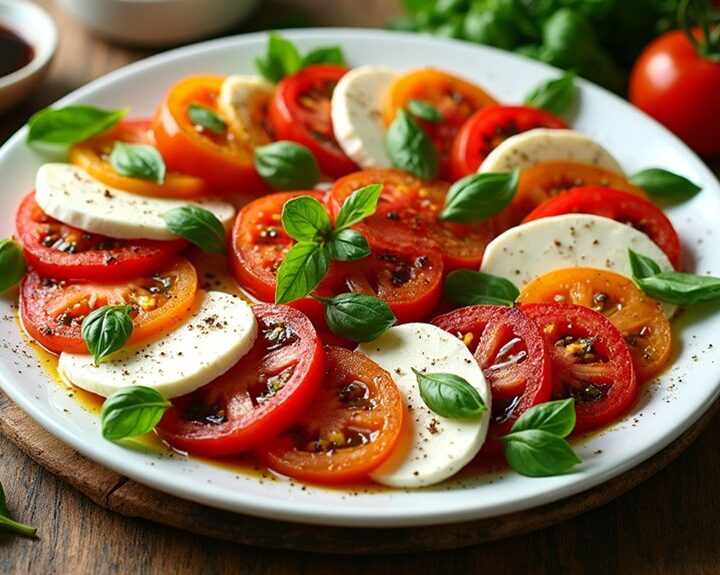 roasted tomato caprese salad