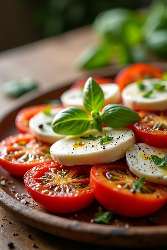 roasted tomato caprese salad