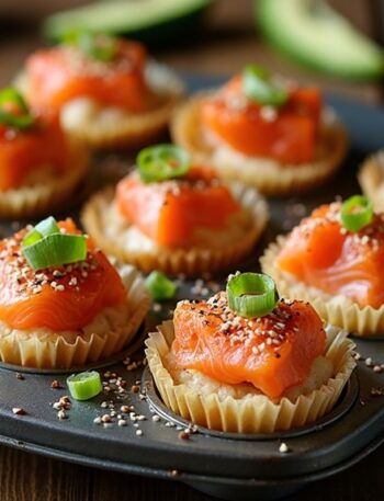 salmon sushi bake cups