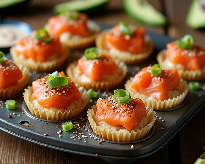 salmon sushi bake cups