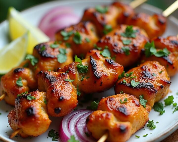 savor spicy chicken kebabs