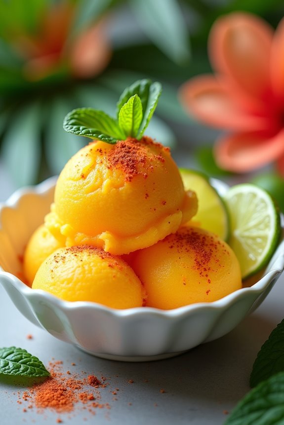 spicy sweet chili lime sorbet
