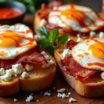 sriracha bacon cheese toasts
