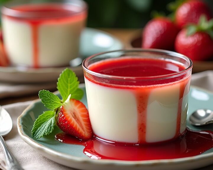 strawberry panna cotta delight