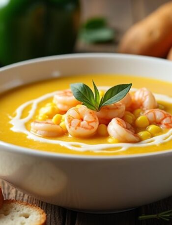 warm shrimp corn soup
