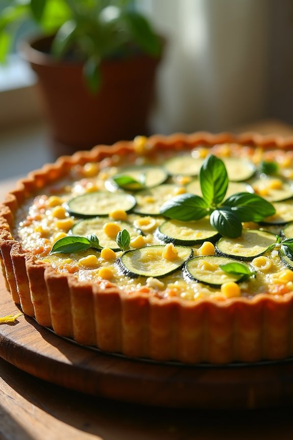 zesty corn zucchini quiche recipe