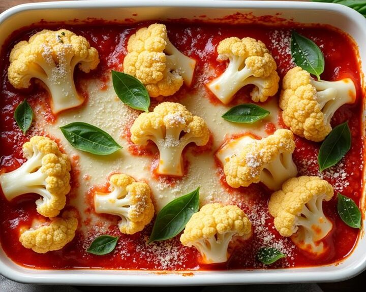 baked cauliflower parmesan delight