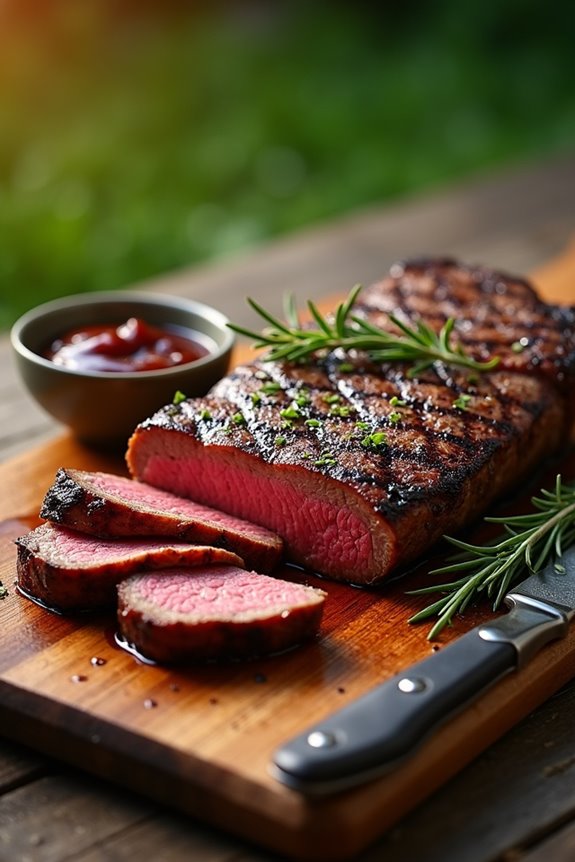 barbecued beef steak preparation