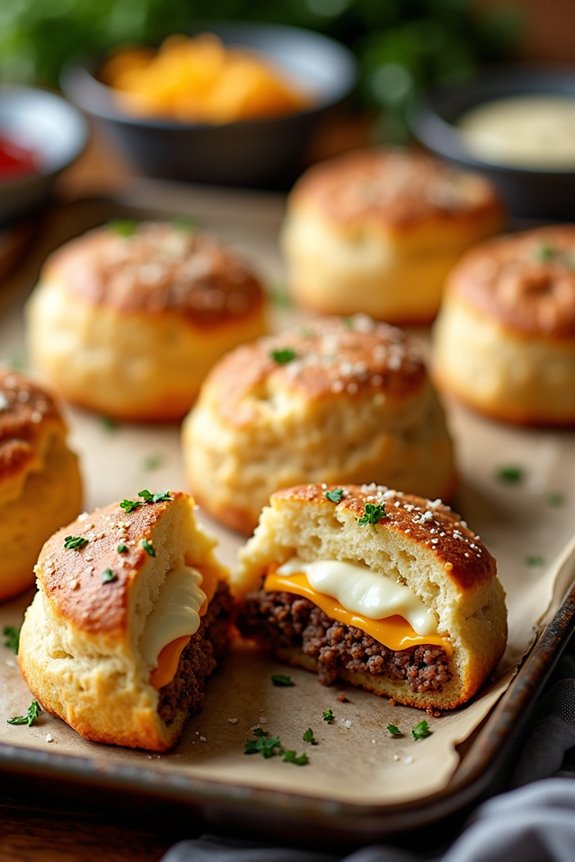 cheesy garlic hamburger delights