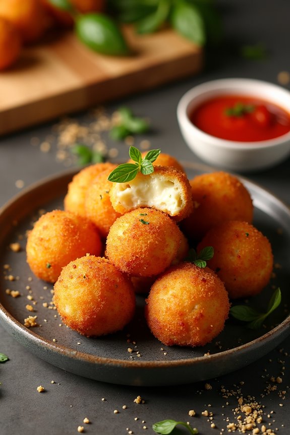 cheesy italian arancini balls