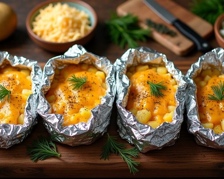 cheesy potato foil packs