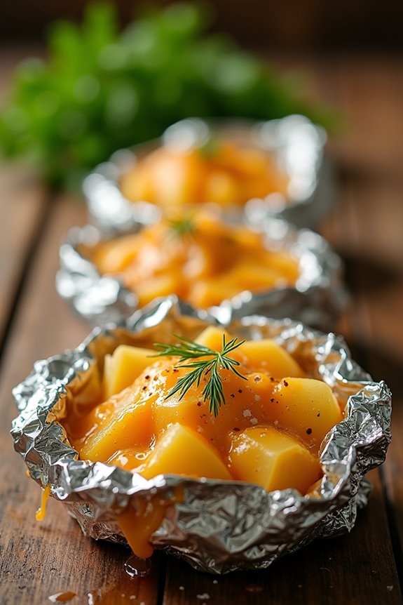 cheesy potato foil packs