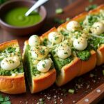 chimichurri flavored garlic bread