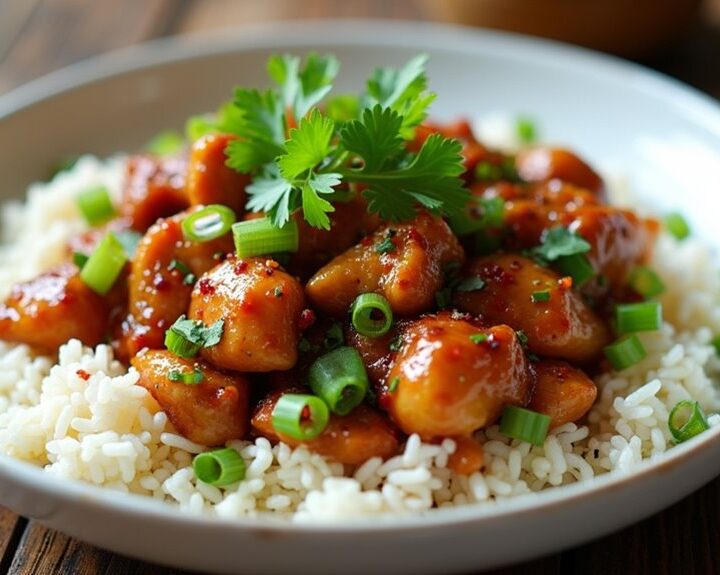 comforting mongolian chicken dish