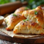 creamy chicken filled calzones