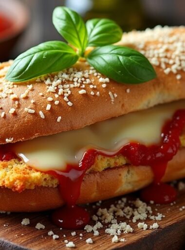creamy chicken parmesan sandwich