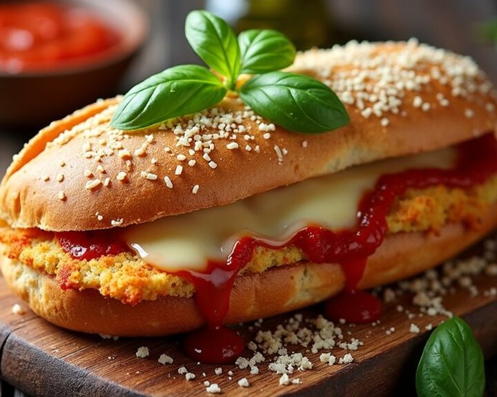 creamy chicken parmesan sandwich