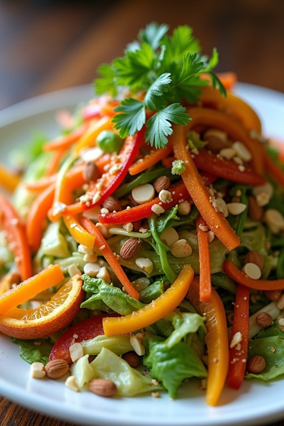 delicious and colorful salad