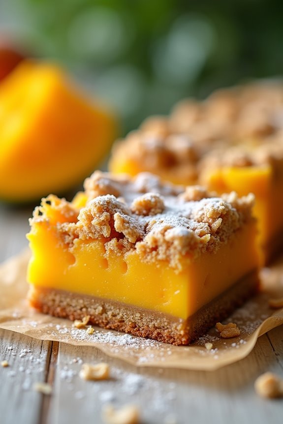 delicious mango crumb bars