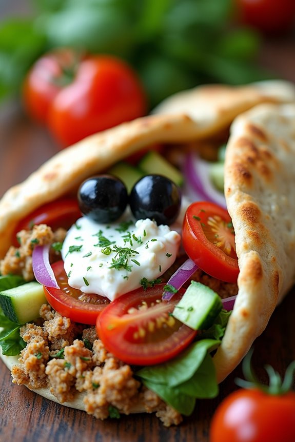 delicious mediterranean chicken pitas
