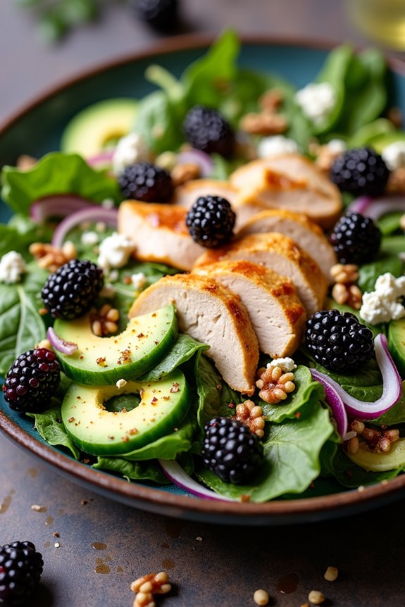 delightful blackberry chicken salad