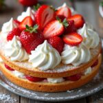 delightful strawberry cloud cake