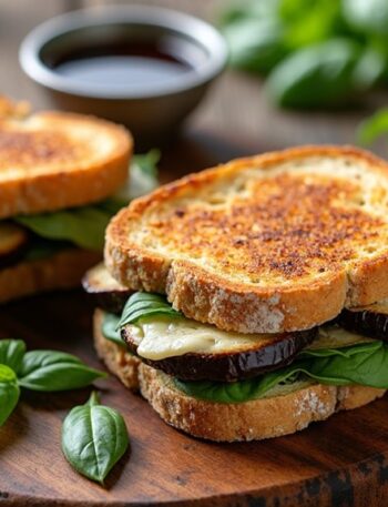 eggplant goat cheese sandwiches