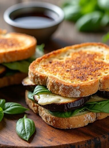 eggplant goat cheese sandwiches