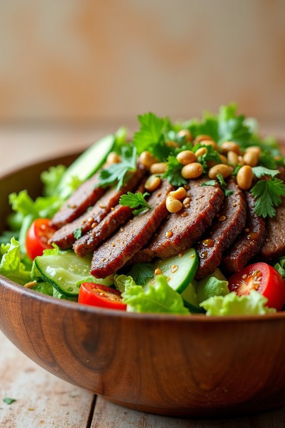 flavorful thai beef salad