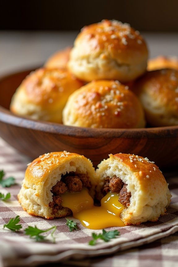 garlic parmesan cheeseburger bombs