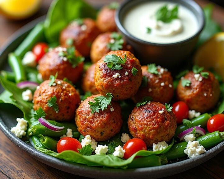 greek inspired meatball cooking recipe