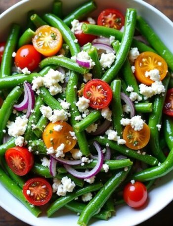 green bean feta salad