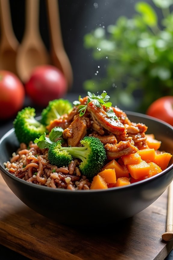 hibachi chicken meal preparation