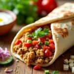 mediterranean ground chicken pita