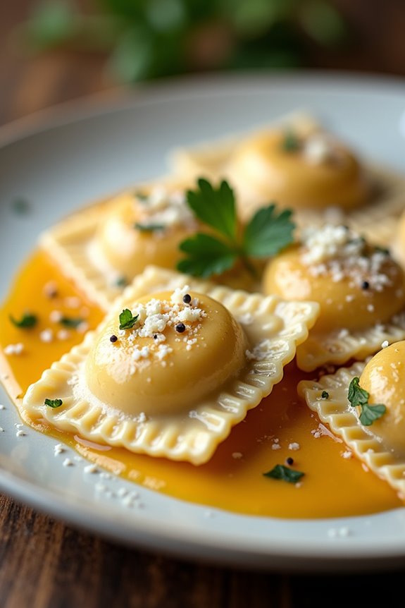 ravioli with pear and pecorino