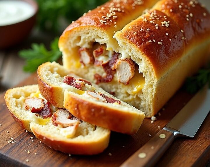savory chicken bacon bread