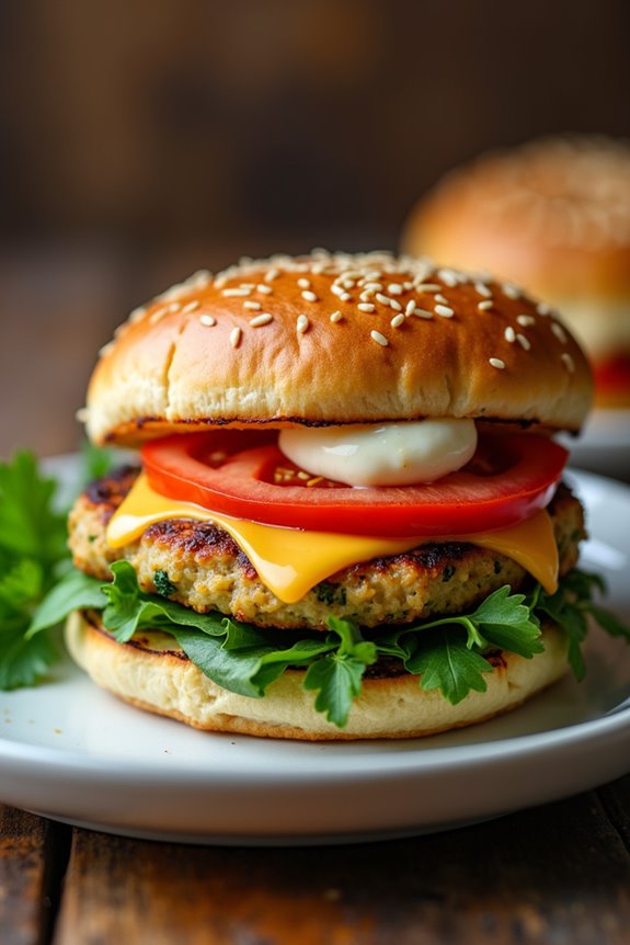 savory chicken burger recipe