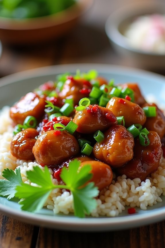 savory mongolian chicken stir fry