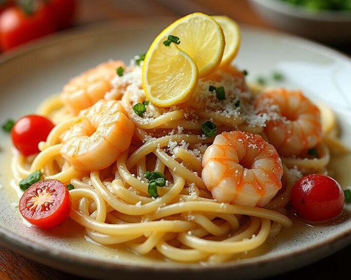 seafood pasta with tomatoes
