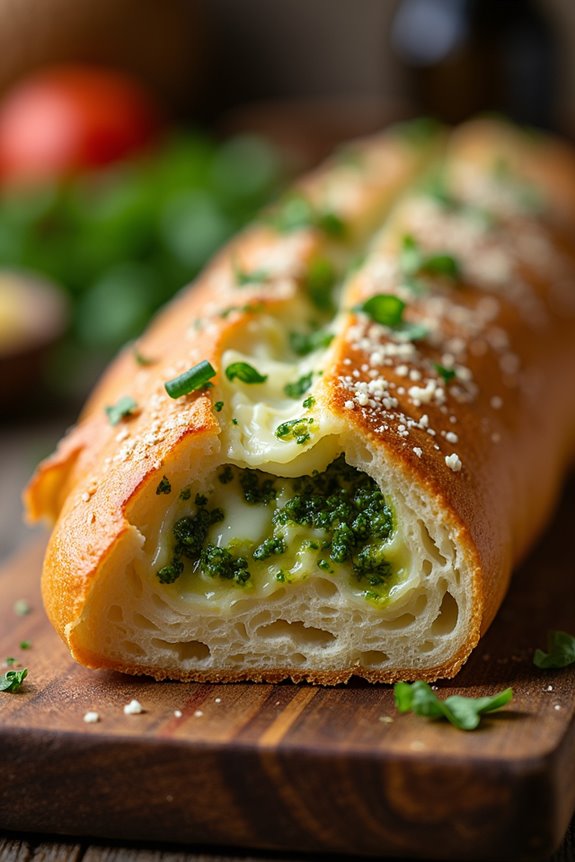 zesty chimichurri garlic bread